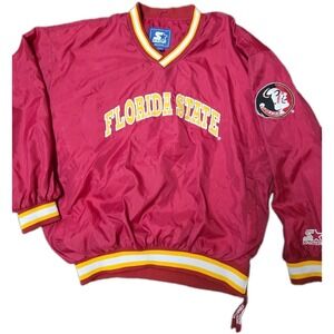 Vintage Starter Florida State University FSU Seminoles Pullover Jacket Men's XL